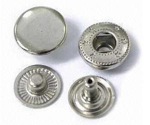 彈簧釦, 金屬鈕釦,(一系列) 8 mm, 9 mm, 10 mm, 12.5 mm, 13 mm, 15 mm